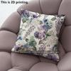 Watercolor Purple Hydrangea Pillow Covers Pattern Cushion Cover Suitable for Sofa Bedroom Car Pillow Cover