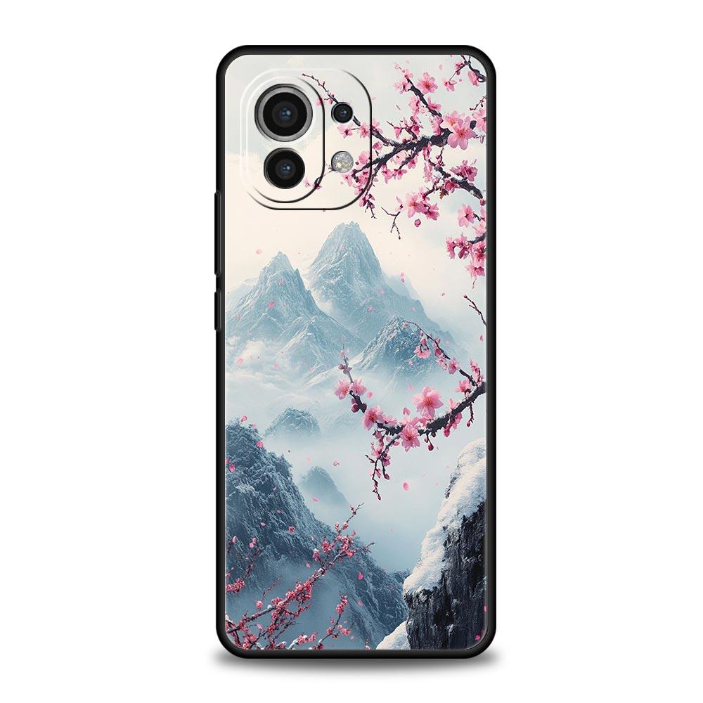 Розовый горный закат Чехол для телефона для Xiaomi Mi 17 Pro Max 15 14 13 12 11 Ultra 15T 14T 13T 12T 11T Pro Lite Мягкий ТПУ корпус