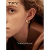 Geometric Metal Hoop Earrings for Women 2026 New Popular Style High-End Pure Silver Needle European and American Niche Design Earrings