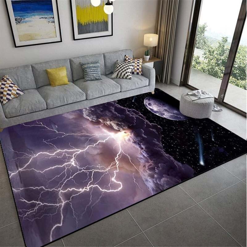 Красочный ковер Galaxy Красочное звездное небо Большой ковер Гостиная Коврик для ванной Коврик для ванной Коврик для двери Фантастический ковер Дизайнерский ковер Домашний декор