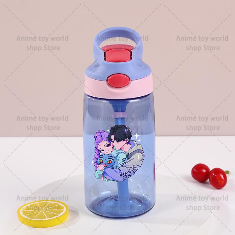 Kpop Demon Hunter Sports Water Bottle Leak Proof Colorful Cup Drinking for Outdoor Women Men Travel Portable Gym Fitness Jugs