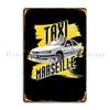 Taxi Driver Peugeot 406 Marseille France Movie Metal Signs Pub Kitchen Wall Plaque Printing Mural Tin Sign Poster