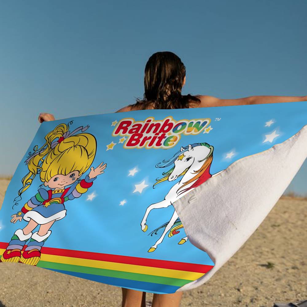 Rainbow Brite Red Butler TV Anime Beach Swimming Towel Soft Absorbent Washcloth Children's Gifts For Kids Travel Camping Gym