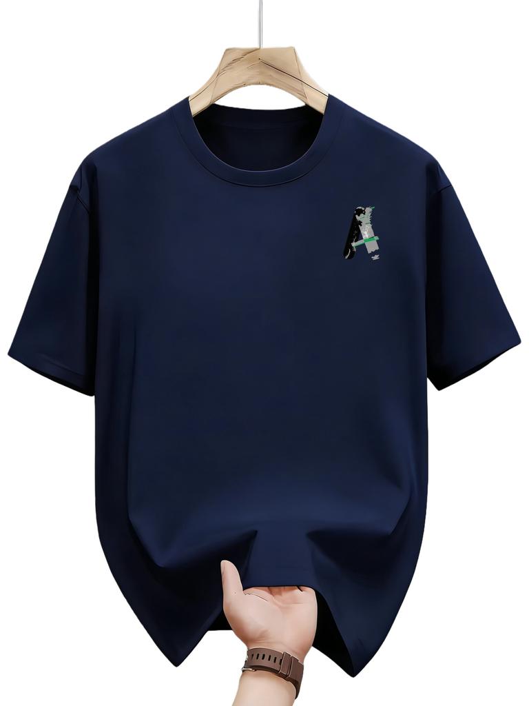 Mens casual summer Tshirt suitable for daily wear with short sleeves and round neckline design