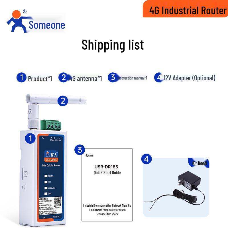 Someone DR185 4G Industrial Cat.1 Plug-and-Play Wireless Router