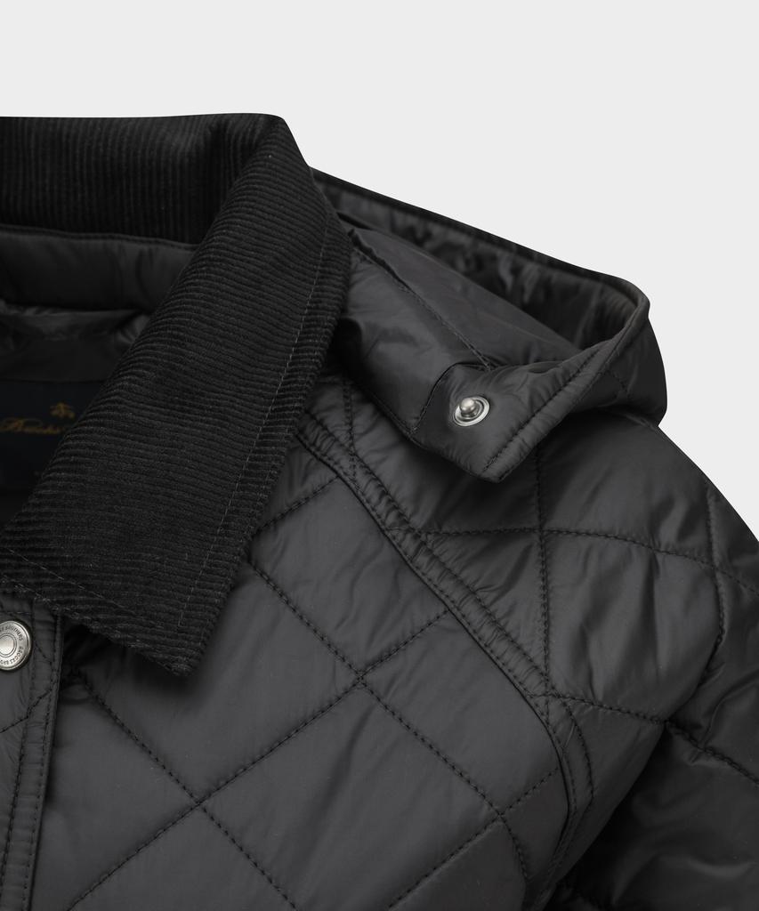 BROOKS BROTHERS [Женский] Стеганый джемпер с капюшоном (черный) (Bbopwbg402)