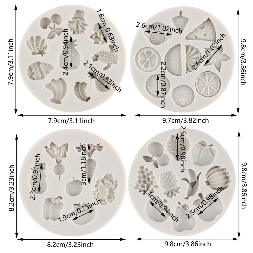 Силиконовая форма для фруктов, клубники, арбуза, банана, формы для помадки, инструменты для украшения торта, конфеты, смола, глина, шоколадная форма