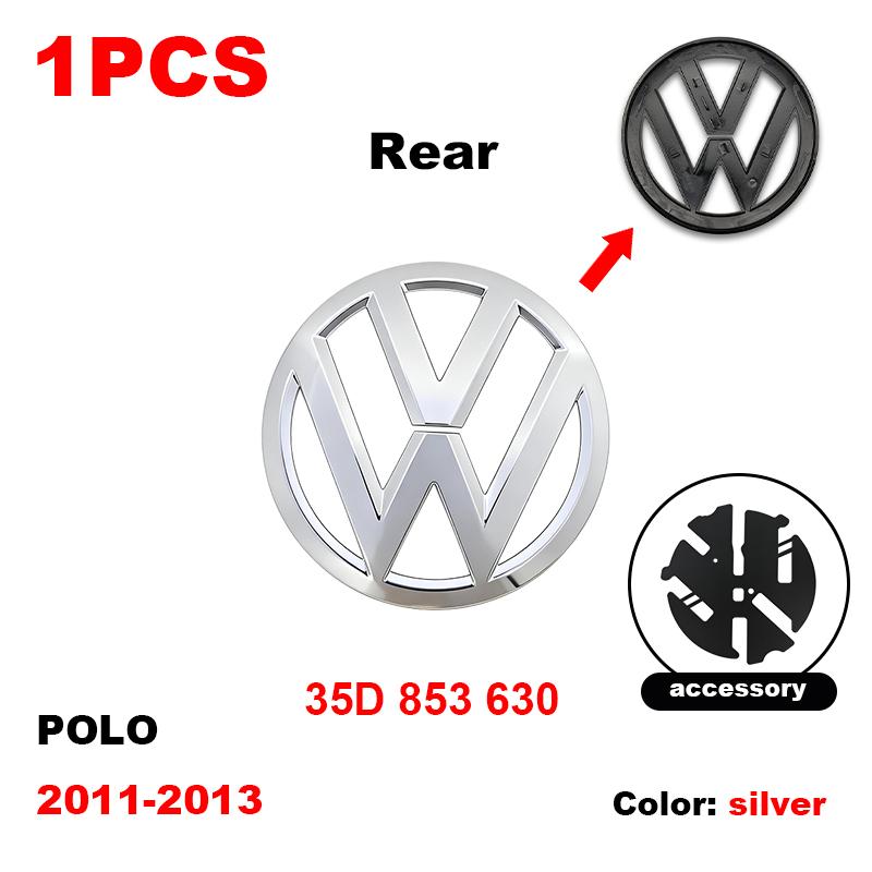 XJBRL1 For Volkswagen Polo 2011 2012 2013 6R0853600A ABS VW Car Front Logo Grille Badge Trunk Emblem Decoration Replacement Accessories