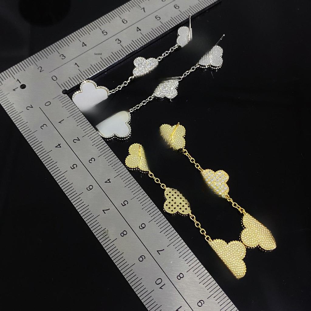 Изысканные серьги-кисточки «Счастливый четырехлистный клевер» - Универсальное модное заявление