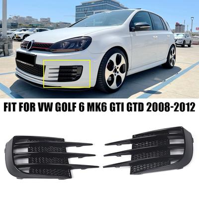 Для Volkswagen VW Аксессуары Golf 6 MK6 GTI GTD 2008 2009 2010 2011 2012 Передний бампер Решетка Противотуманные фары Рамка Крышка
