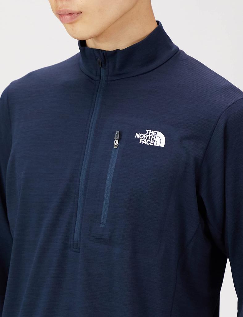 The North Face Long Sleeve Flash Dry 3D UV Urban Size XL Men's Zip-Up Jacket, Moisture-Wicking, Quick-Drying, Protection, Navy,