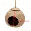 1Pc Natural Coconut Shell Bird Nest House with Hanging Lanyard for Pet Parrot Budgie Unique Hand-Made Birdhouse Toys