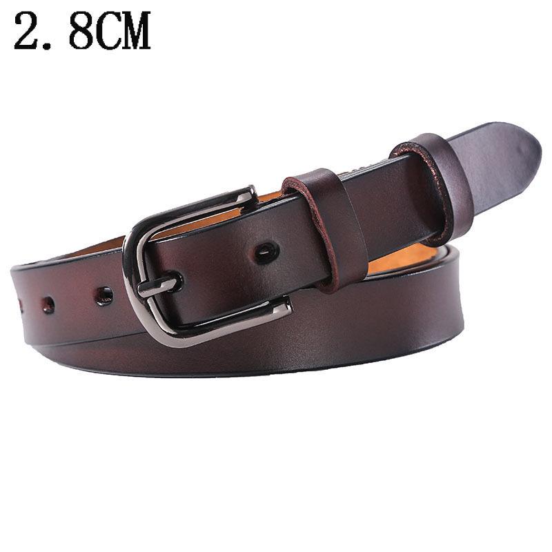 Cowhide Genuine Womens Size Plus Leather Belt Casual And Versatile
