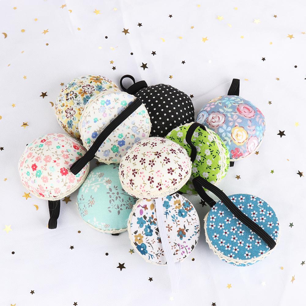 1Pc HOT Tool Button Storage Home Supplies Floral Sewing Pin Cushion Wrist Strap Needle Holder