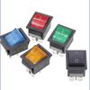 5 шт. KCD4 Тумблер Вкл Выкл со Светодиодом 4 16A 250V 220V Маленький 6-контактный 4-контактный Свет для 2-позиционной лампы 10A Ракета