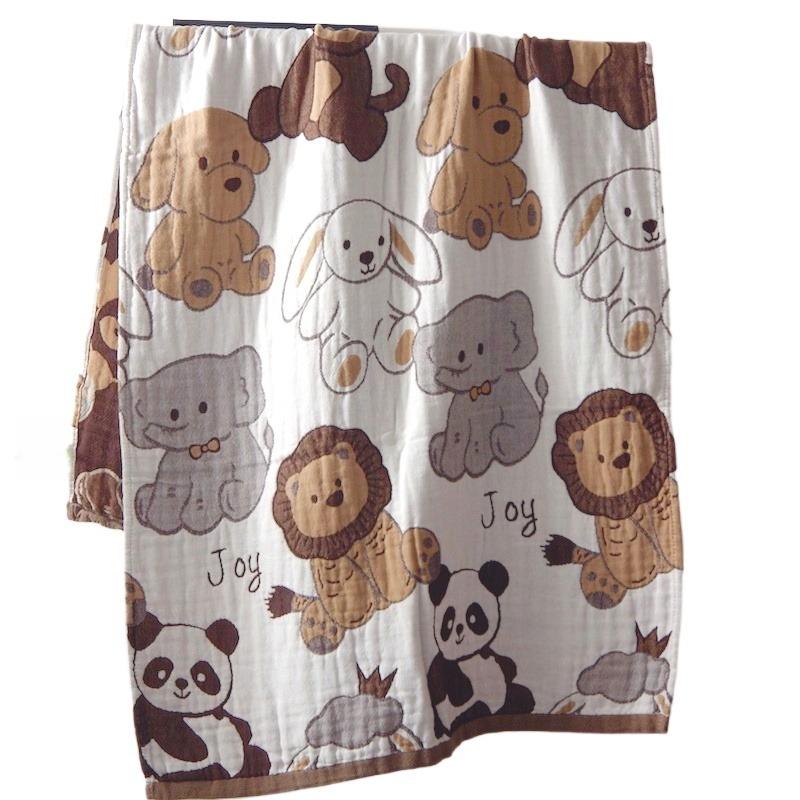 80x160 см 1 шт. Милое хлопковое марлевое банное полотенце с изображением животных из чистого хлопка, впитывающее воду полотенце, быстросохнущее банное полотенце