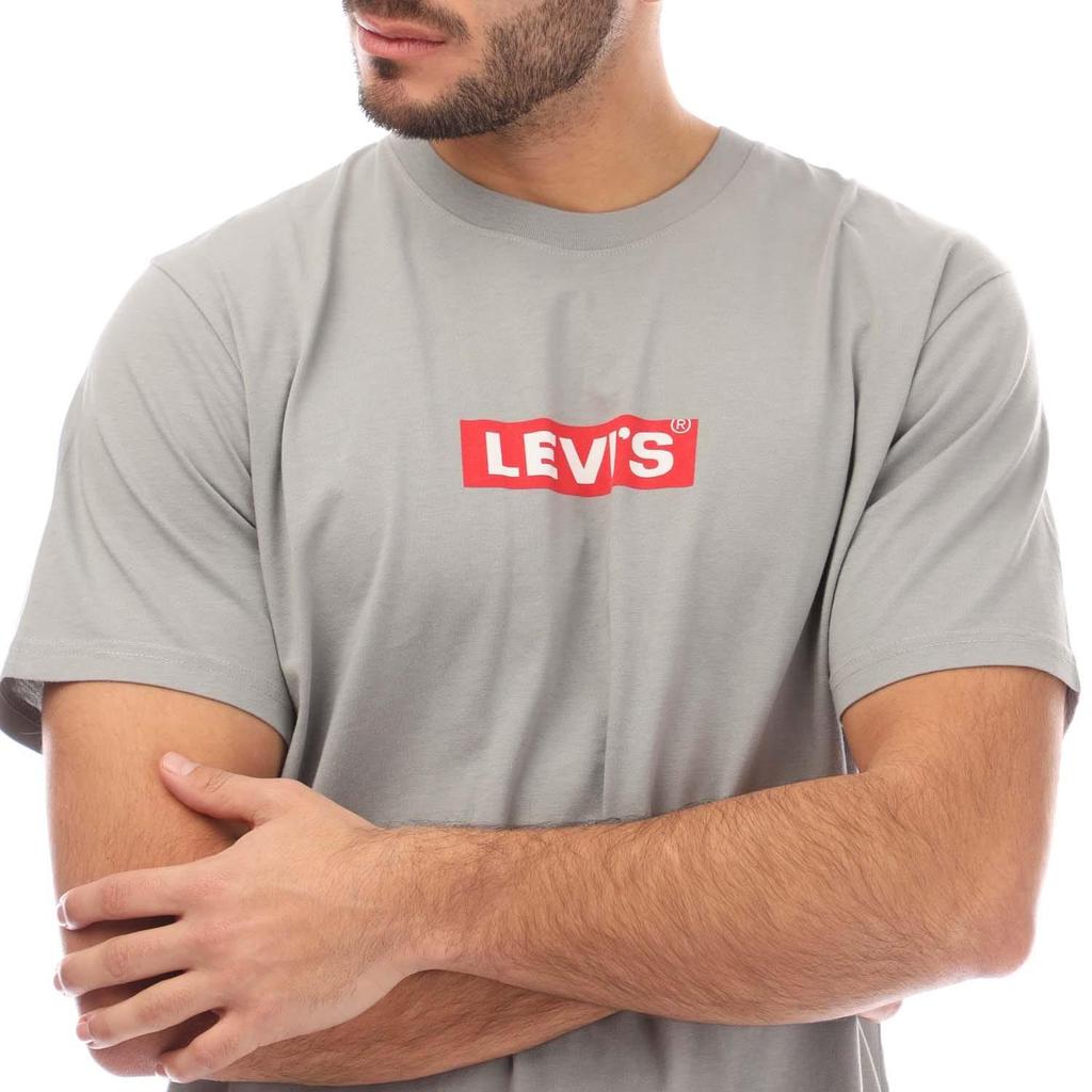Levis Mens Box Logo Relaxed Fit T-Shirt