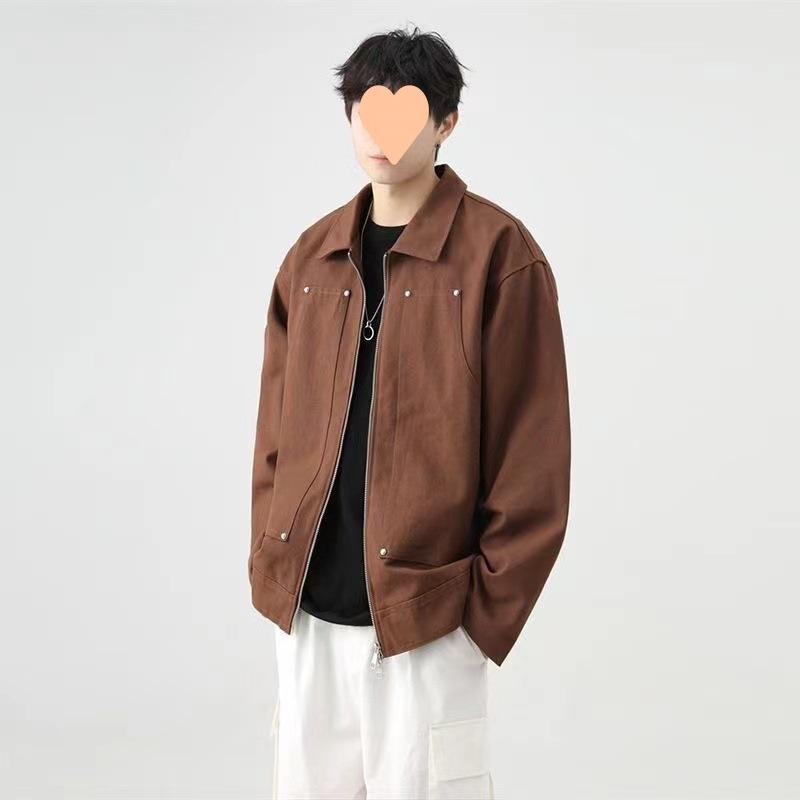 Премиум пальто с лацканами повседневная куртка новая американская свободная мужская верхняя одежда