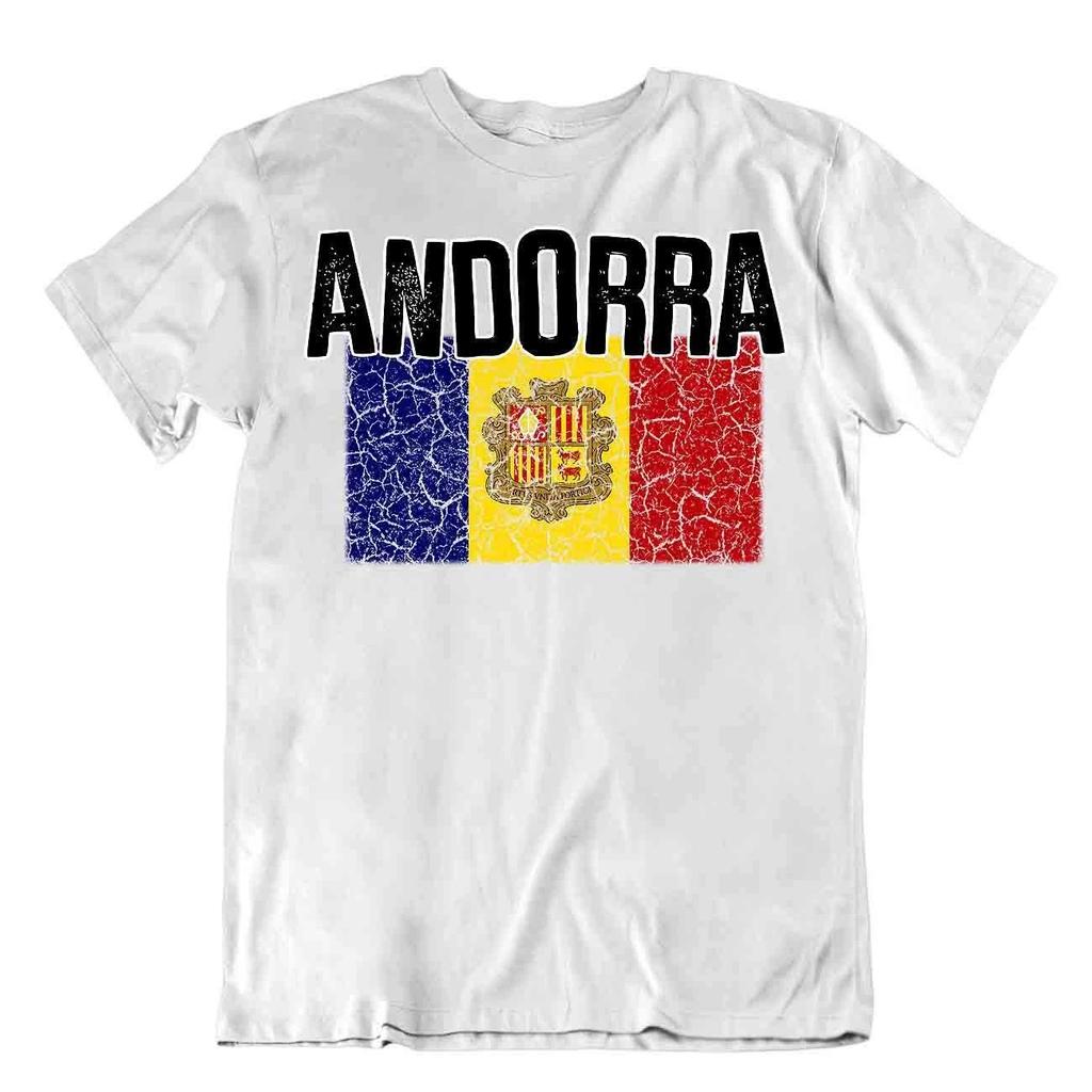Flag T-Shirt Andorra Fashion Country Souvenir Gift Tee Pride logo