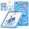 Для iPad (2025)/10.9 (2022) Чехол с плечевым ремнем подставкой ПК+Силикон+ТПУ Милая обложка с дельфином