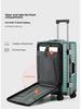Aluminum Frame Front-Opening Multifunctional Suitcase with Password Lock