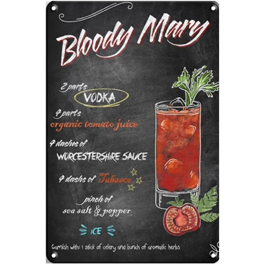 Vintage Cocktail Metal Martini Retro Signs Plaques Plate Poster Popular Bar Club Wall Decorative Room Stickers Decor