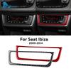 Для Seat Ibiza 6j 2009 2010 2011 2012 2013 2014 Настоящая Мягкая Наклейка из Углеродного Волокна LHD RHD Панель Рамки Центральной Консоли Автомобиля AC Отделка