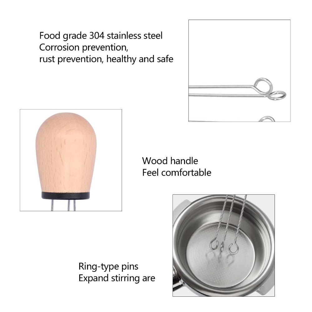 Wooden Handle Needle Coffee Stirrer Coffee Distribution Tool  For Barista