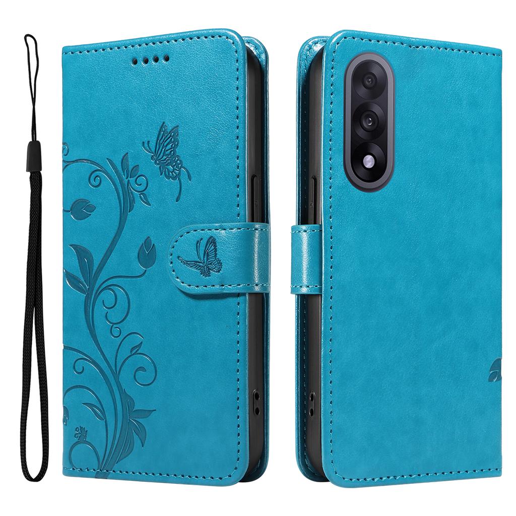 For OnePlus Nord 5 5G/OnePlus Ace 5 Ultra 5G PU Leather Cases Flower Pattern Wallet Stand Phone Cover with Strap