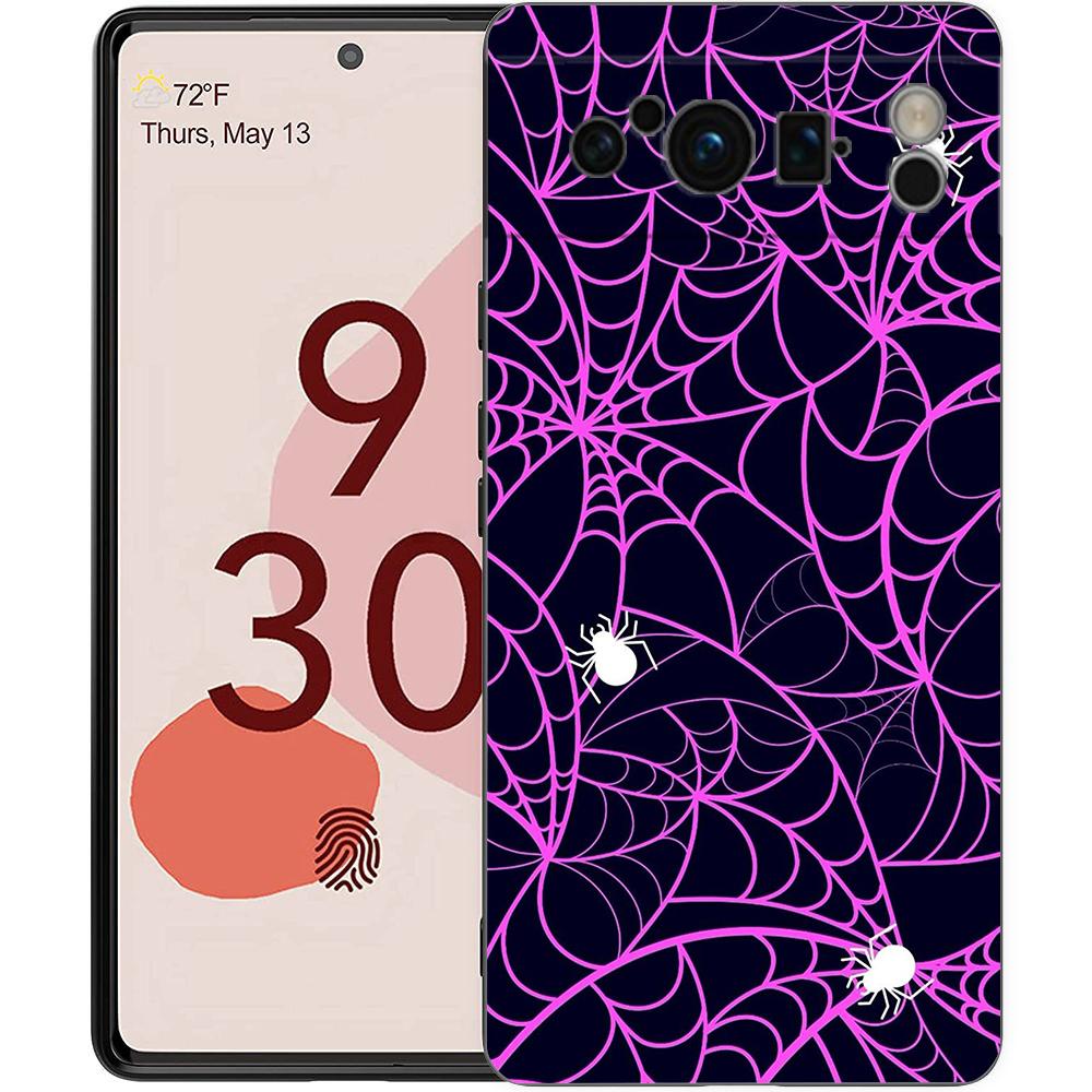Чехол для телефона Google Pixel 10 Pro Pixel 9 Pro XL TPU Чехол Pixel 8 Pro 9A 8A 7A 7 6A 6 Pro Мягкая обложка Черная Паутина