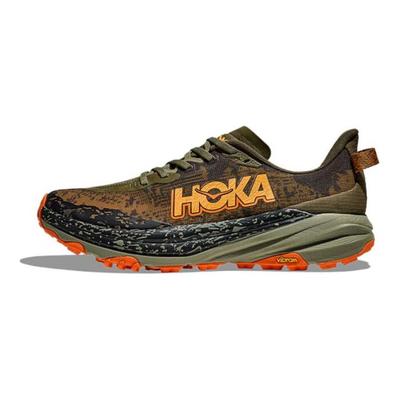 Hoka One One Speedgoat 6 Мягкие Удобные Нескользящие Прочные Низкие Беговые Кроссовки Мужские Беговые Кроссовки Оливковый 1147830-AQL
