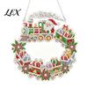 Festive Tree Ornament Crafting Christmas Rhinestone Painting Suncatcher Kit, DIY Faux Pearl Art Xmas Crafts for Adults Beginner, Acrylic Decorative
