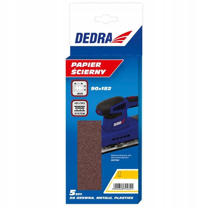 Delta Sandpaper 120Gr, 140X140X80Mm, Velcro, Set of 5