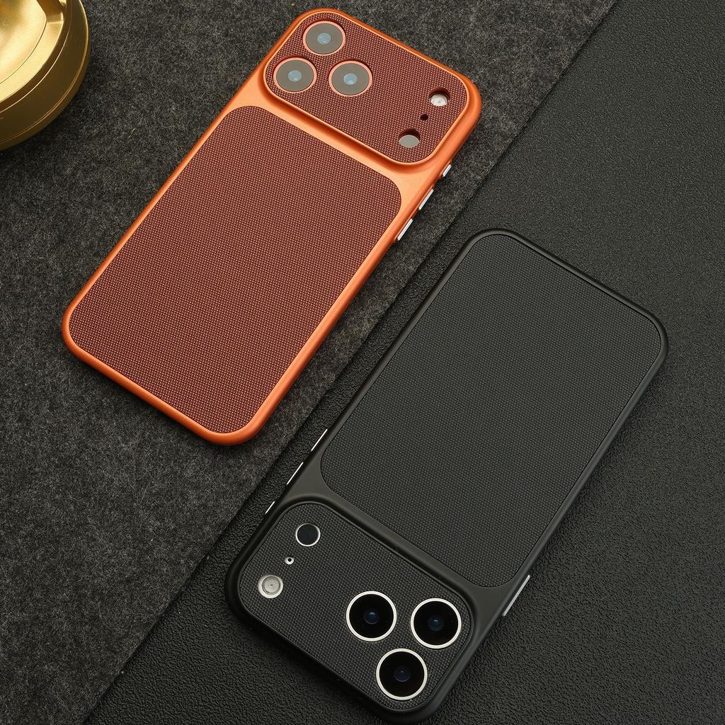For iPhone 17 Pro Magnetic Case Fabric Texture PC Anti-Scratch Phone Cover Compatible with MagSafe