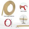 10 Inch PVC Resin Round Bead Trim Full Roll  — Furniture Accessory   Natural Wood Color — 3 Meters Bead Diameter 15mm