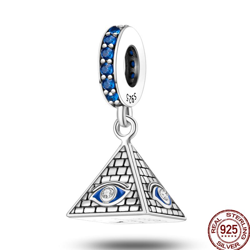 Copper Cross Bible Dove Holy Blessing Demon Eye Shiny Charm Bead Fit Pan Original Bracelet Diy Exquisite