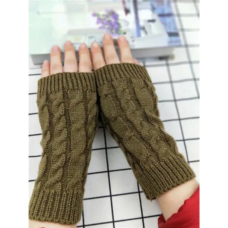 1 Pair Winter Gloves Female Fingerless Gloves Without Fingers Women Cashmere Warm Winter Gloves Hand Wrist Warmer Mittens