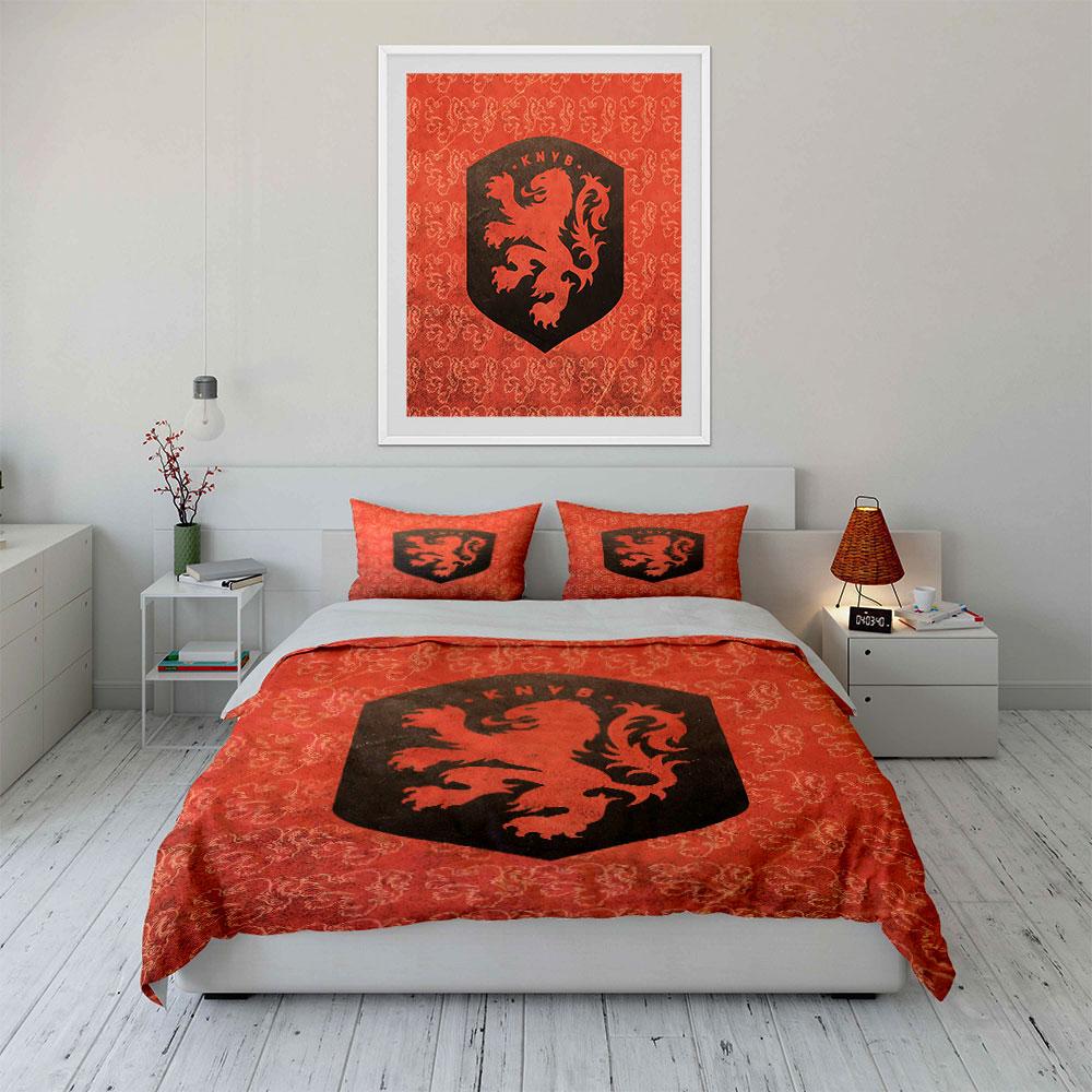 Red Lion Emblem Bedding Set Bedding Duvet Cover Set Duvet Cover Pillowcases (1 * Duvet Cover 2 * Pillowcases, without duvet insert)