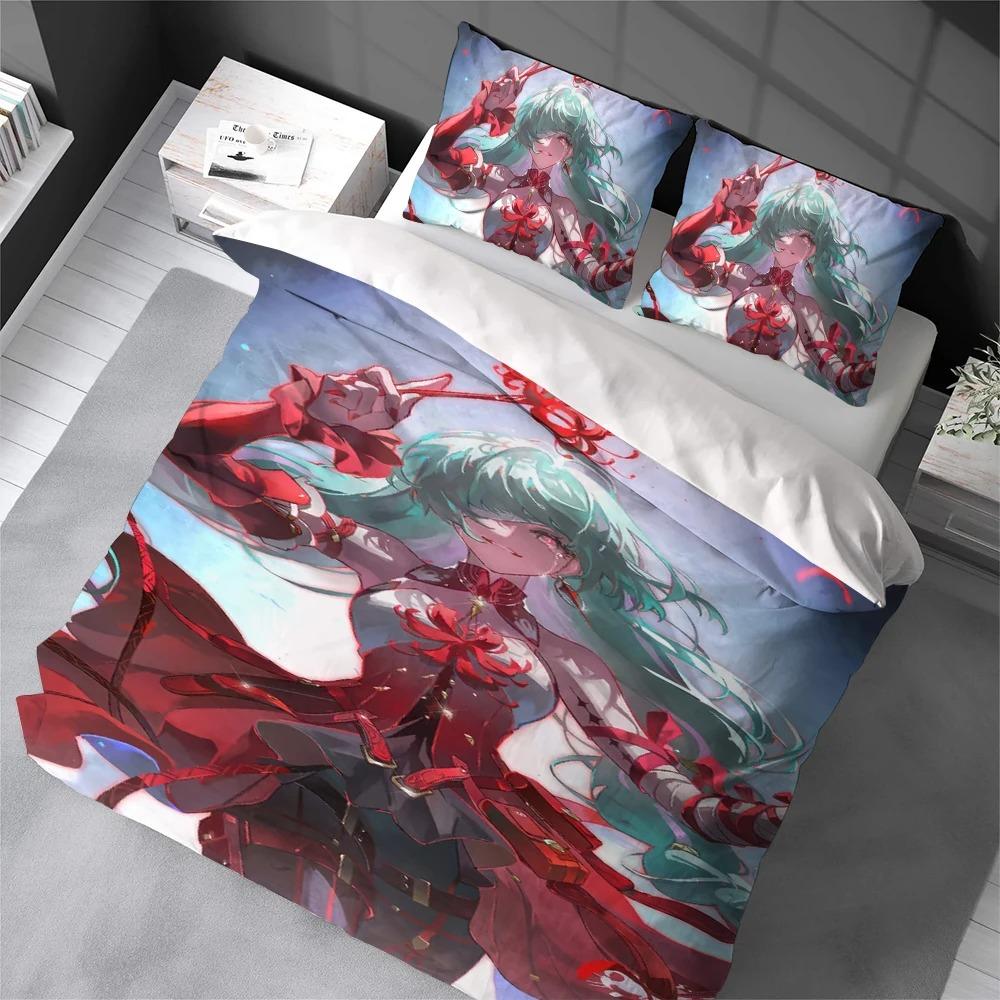 W-Wuthering Waves Phrolova Duvet Cover Pillowcase Bedding Set Boy Girl Bedroom Decoration 2/3piece Single Double Large Size