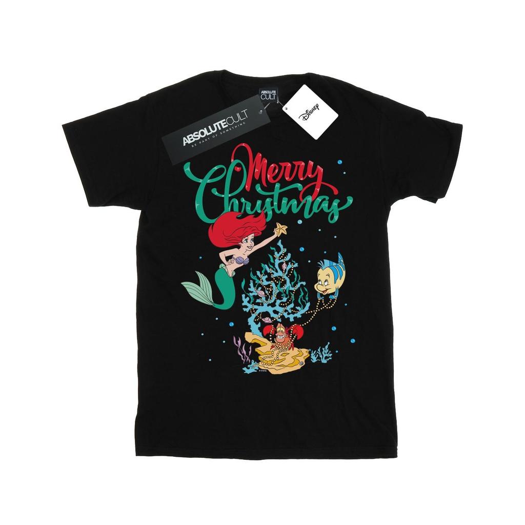 Disney Boys Princess Ariel Merry Christmas T-Shirt