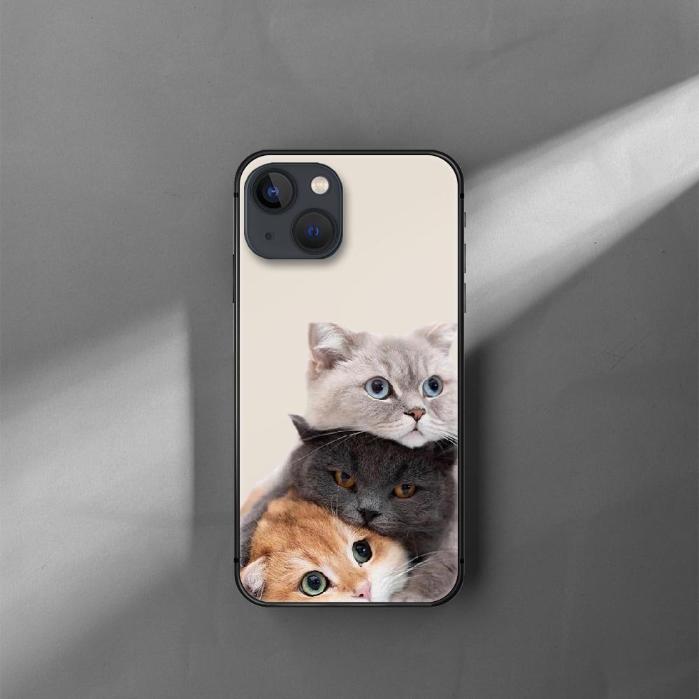 Чехол для телефона с милым котом для iPhone Samsung Galaxy Redmi Xiaomi Oppo OnePlus Note SA 7 8 9 10 11 12 13 14 20 21 22 23 53 54 Pro Max Plus Ultra TPU Soft