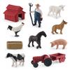 Simulated Shepherd Sharma Holstein Cow Rooster Pig Farm Life Scene Model Static Ornament Toy