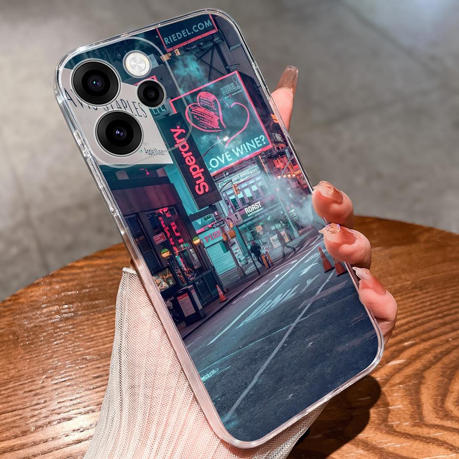 Чехлы Для OPPO Reno15 15F 15Pro Милая Девочка Сердце Любви Легкий Простота Мягкий Прозрачный Корпус Для Reno 15F 15 Pro Capa