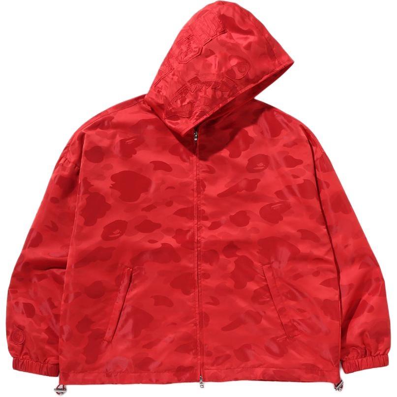 Bape Мужская куртка на молнии с камуфляжным принтом и акулой 1L30-140-301