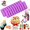 Long Strips Silicone Mold Cookie Molds Chocolate Rectangular Cereal Bar Molds Ice Cube Tray Jelly Cake Baking Tools