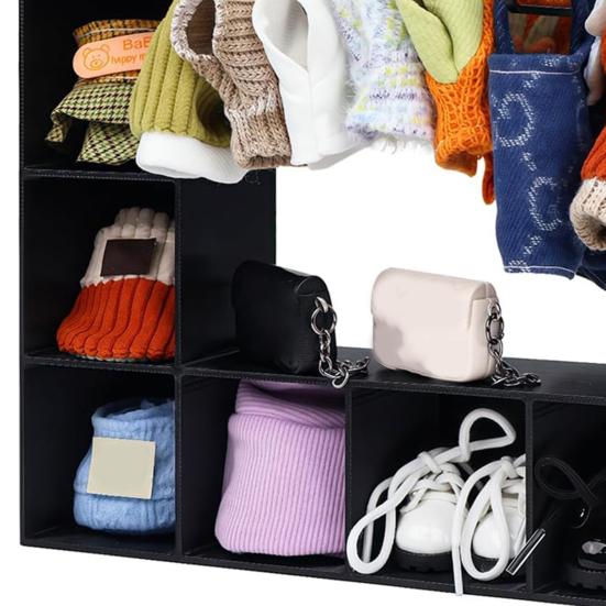 Кукольный шкаф для одежды с 10 вешалками для хранения одежды куклы-девочки