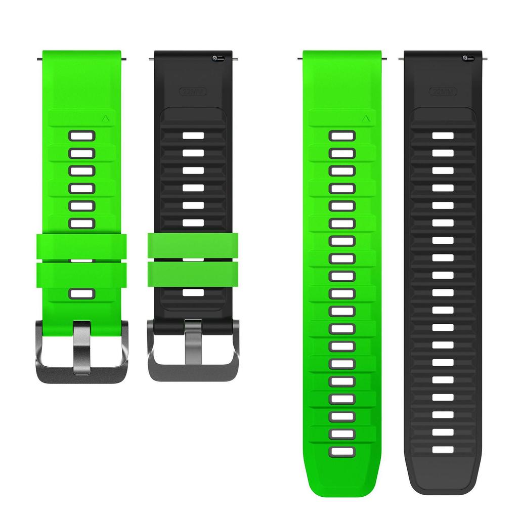22mm Two-Color Silicone Watch Strap for Garmin 255/165 & Suunto Smartwatches