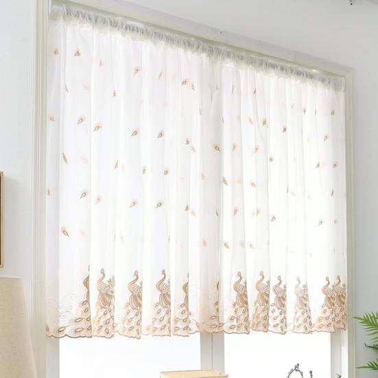 Yousheng 1 лист оконной марли яркий полупрозрачный полиэстер элегантная вышитая оконная марля занавеска украшение дома