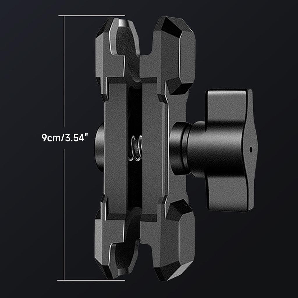 Securely Clamp-Camera Phone Aluminum Alloy RAM Mount Double Socket Arm for 1-Inch Diameter Ball Holder 3.54in Long