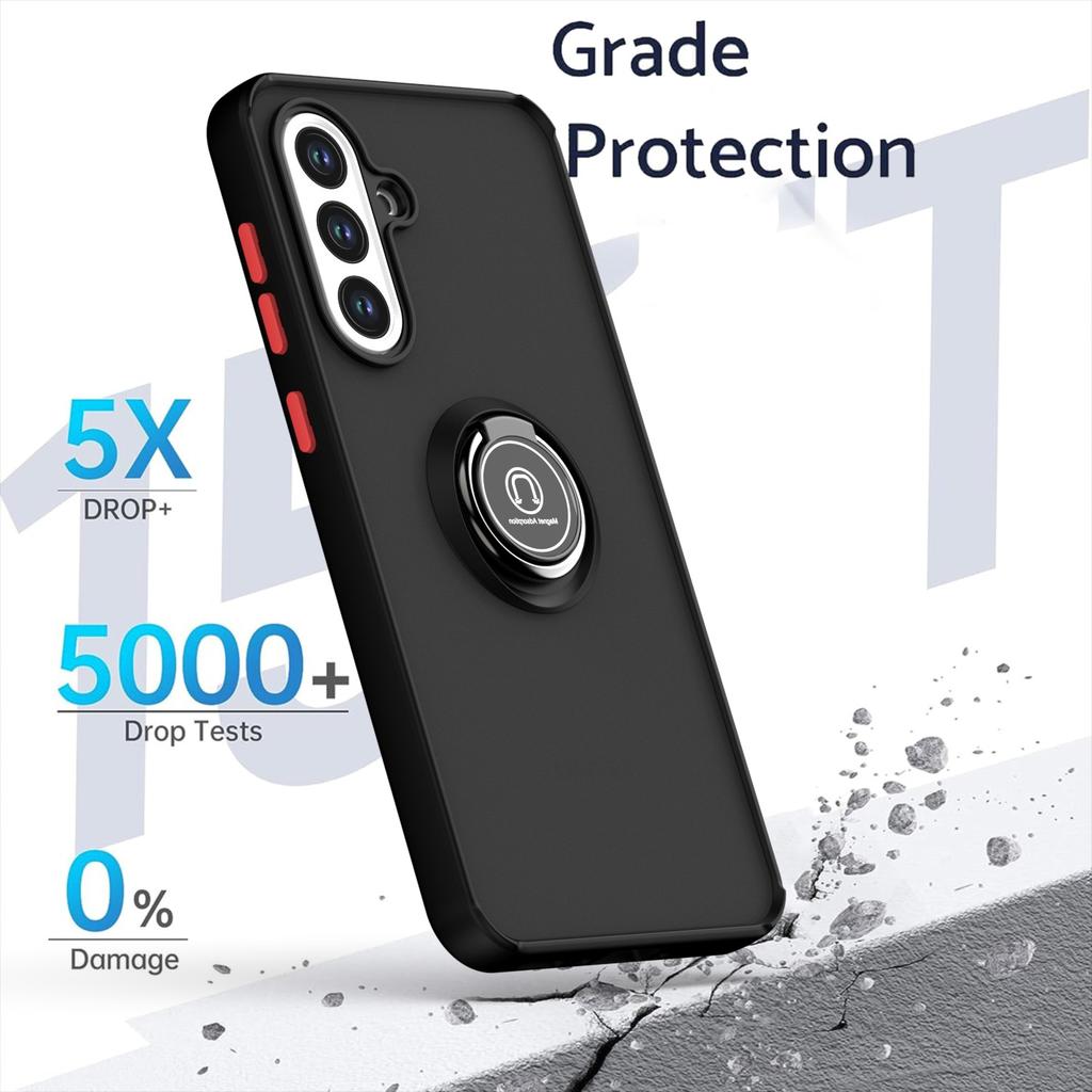 Матовый чехол Armor для Samsung Galaxy A56 A36 A26 A16 A06 A55 A35 A25 A15 A05 A05S M54 M34 Противоударный чехол с магнитной подставкой-кольцом